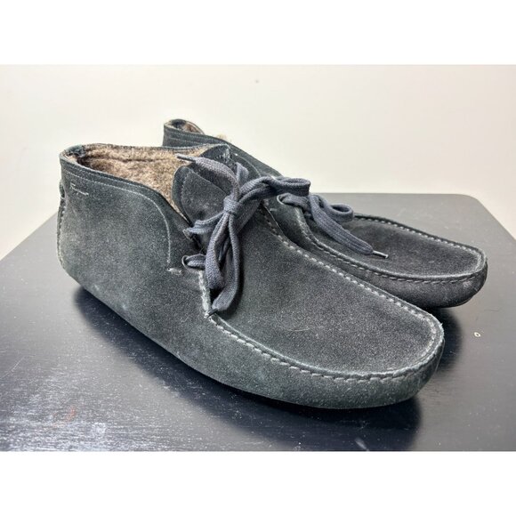 Salvatore Ferragamo Mens Sherpa Suede Ankle Boots 8 EE - Picture 1 of 6